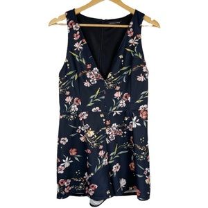 Kendall & Kylie Black Floral Sleeveless Romper Size Medium